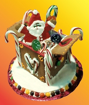 Gingerbread House santa in a box